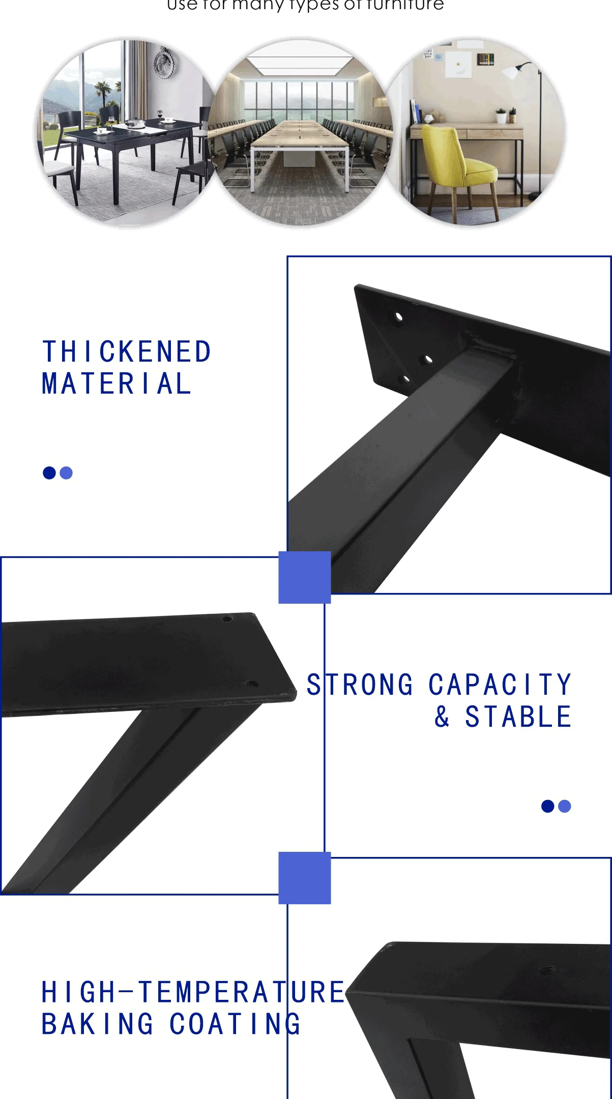 Jieying Table Bases Modern X Legs Dining Table Iron Leg, Table Leg ...
