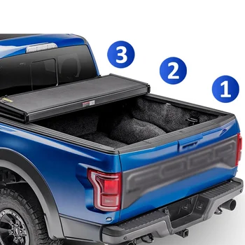 Factory Hard tri fold cover Roller Lid Shutter Pickup Truck Top Retractable Roll Up Tonneau Cover For Toyota Hilux 4x4 Ranger