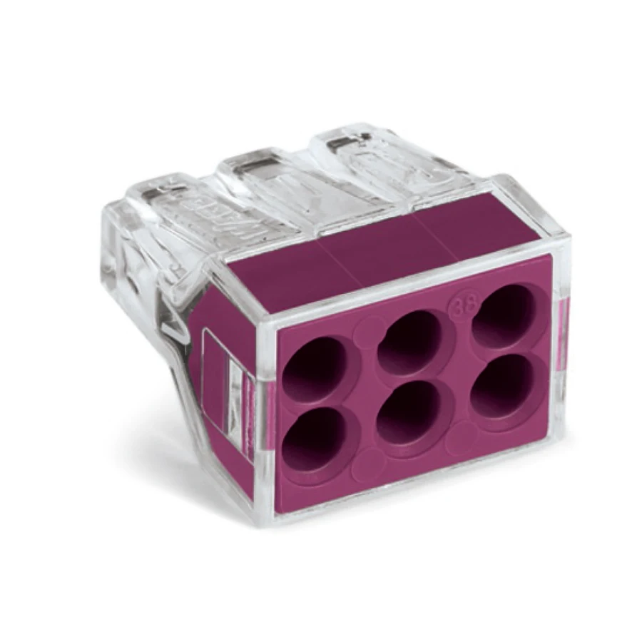 773-106 Safe Quick and Easy Installations in Building  6 Conductor Push Wire Connector for Junction Boxes