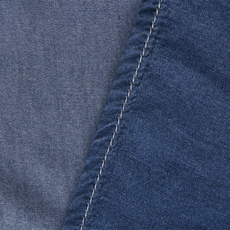 new designs stock lot rayon knitted denim fabric with good price