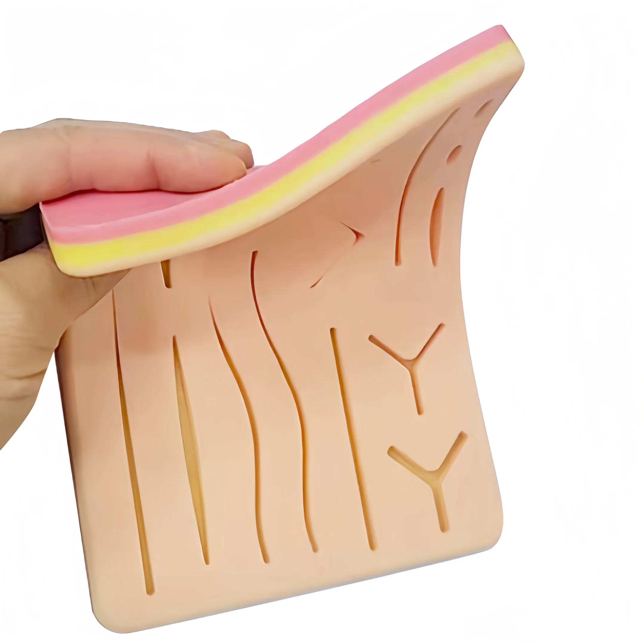 Medical Teaching Resources Surgical Student Practice Durable Silicone Skin Models for Suture Pads Training With Pre-Cut Wounds