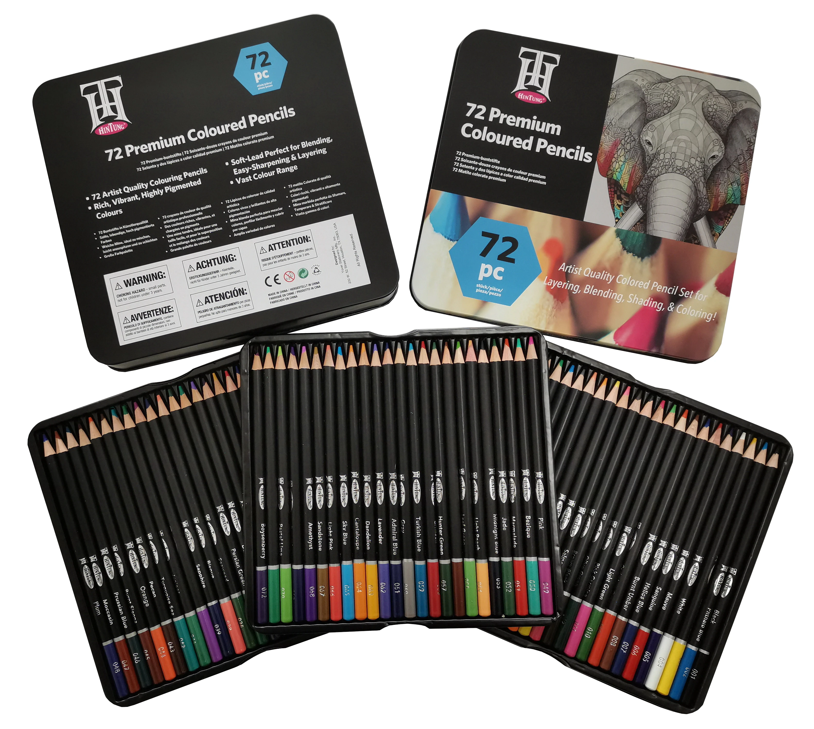 KALOUR 180 Colored Pencil Set for Adults Artists Kids- 3.3mm Rich Pigment Soft Core -12 Metallic Pencil - Wax-Based - Ideal for Coloring Drawing