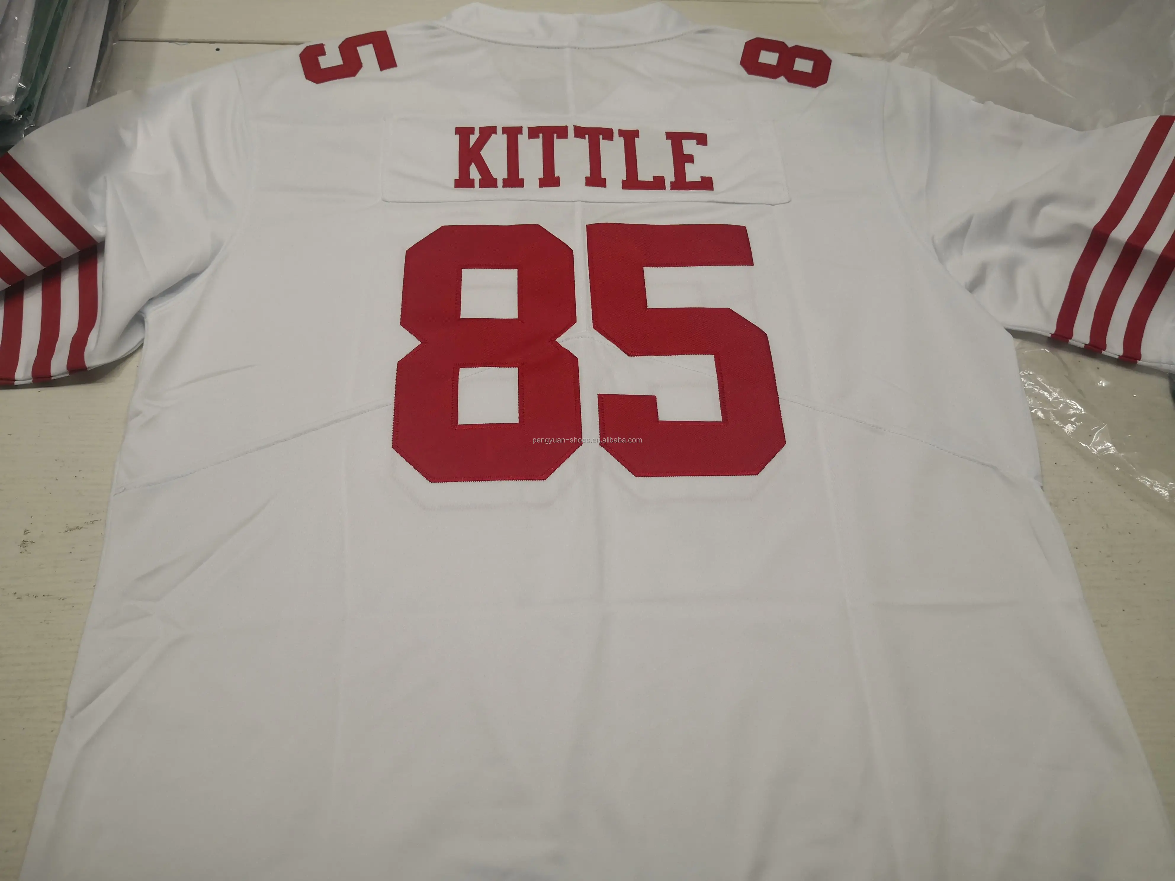 Best Quality Custom Your Number Your Name Stitched 4xl 5xl Sewn George  Kittle Style Embroidered American Football Jersey - Buy Custom San  Francisco