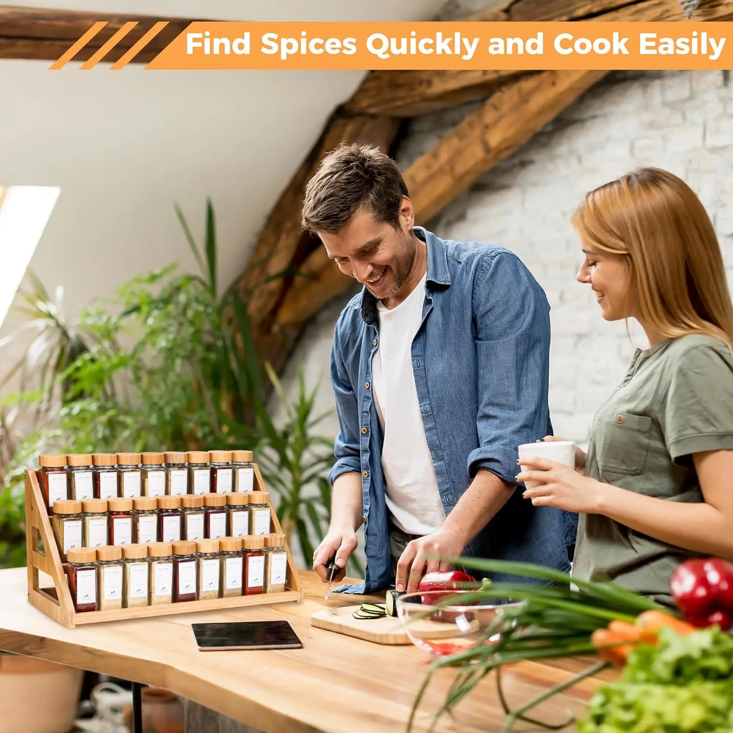 product wooden 3 tiered bamboo spice rack countertop pantry organizer for cabinet for kitchen food organization-5