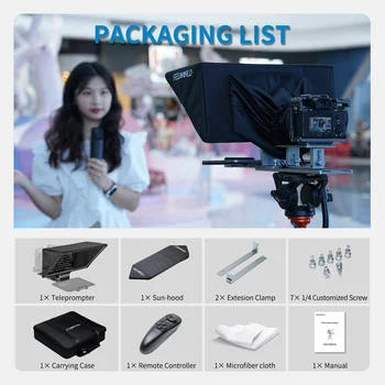 FEELWORLD TP16 Teleprompter Glass 16 Inch Teleprompter for Mobile Phone Tteleprompter for Studio Professional Teleprompter product image