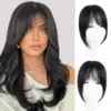 Wispy bangs-ash beige light brown