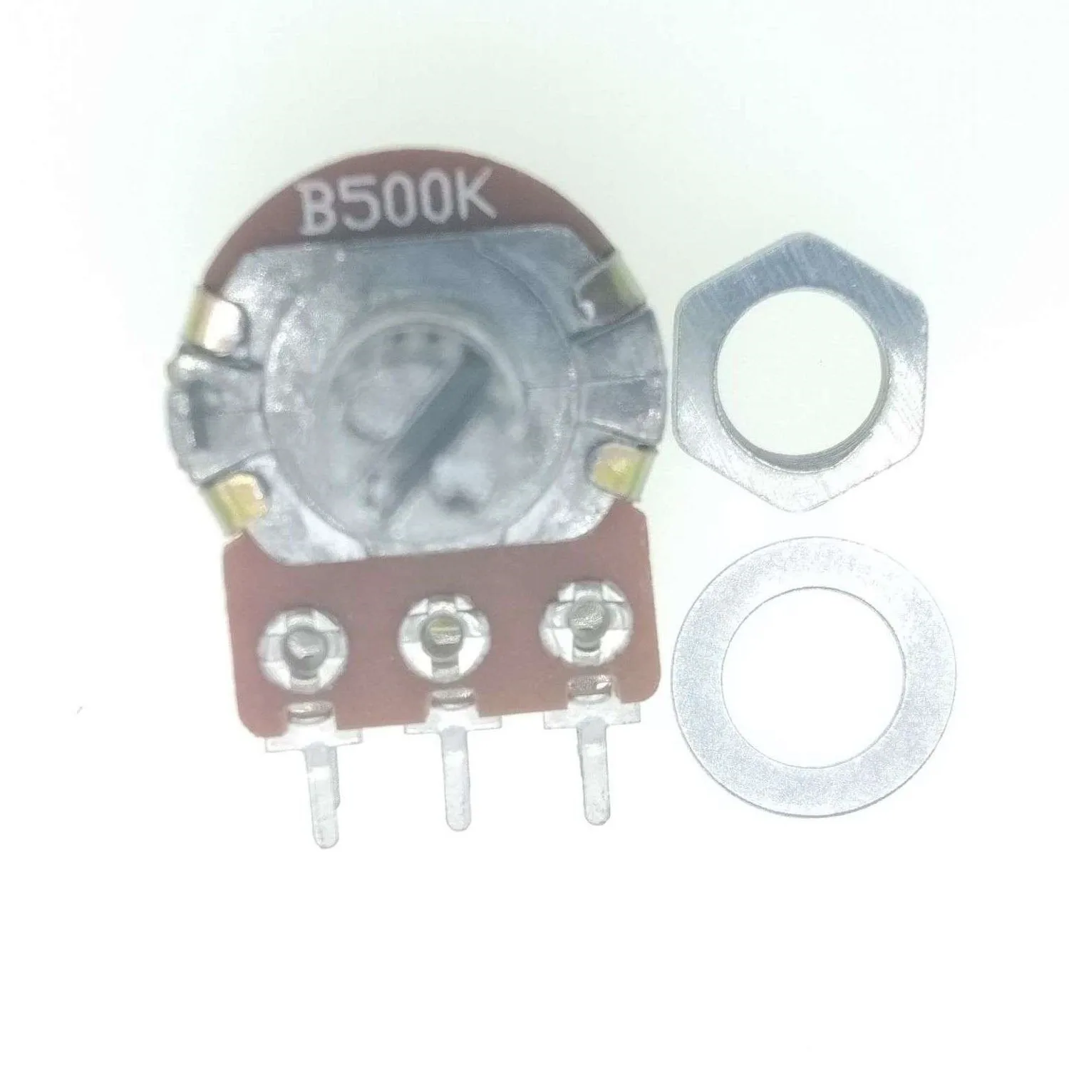 Wh148 B500k Carbon Film Potentiometer 6pin 15mm Shaft With Nuts And