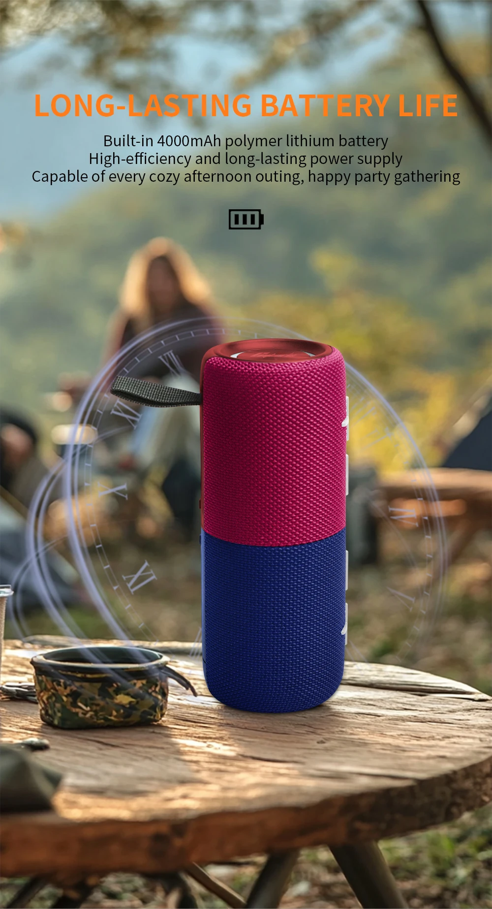 2026 New Trend Portable S11-2S Wireless Speaker Auto Pairing TWS Magnetic RGB Mixed Colours Supports TF Aux Plastic Cabinet