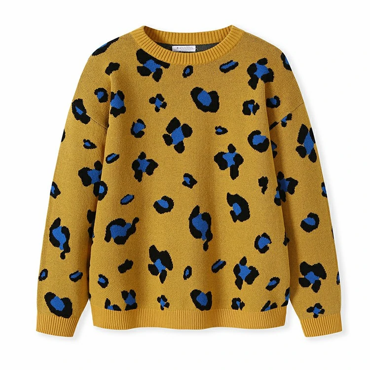 custom jacquard knit sweater