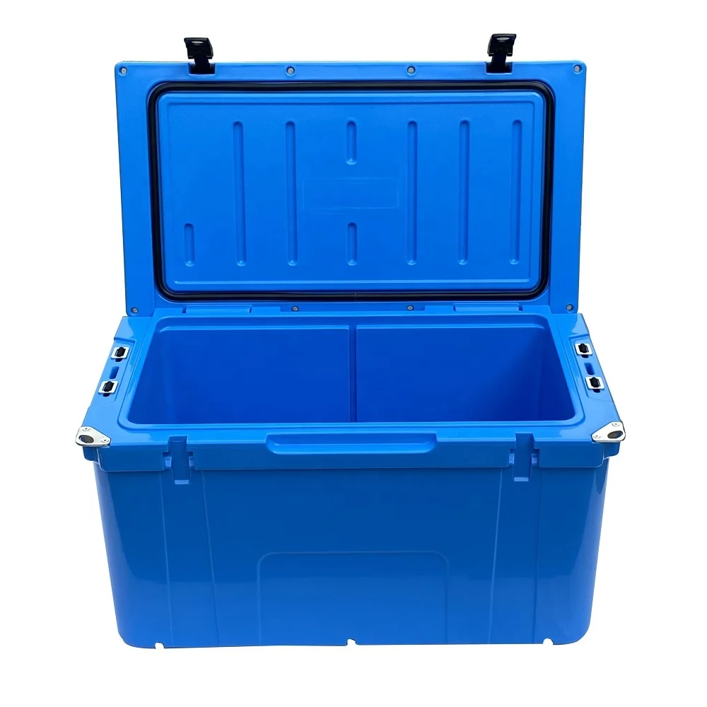 Transport Storage Box 80l White Rotomolded Dry Ice Container Heavy Duty Plastic Food Custom PE Insulated Lunch Box Molded Letter