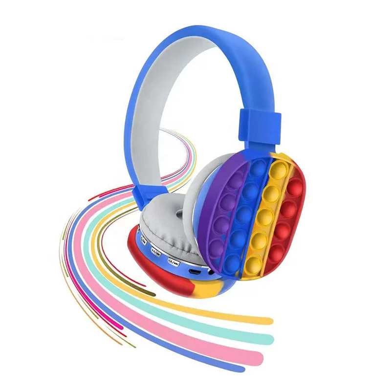 Fone De Ouvido Sem Fio Do Arco-íris,Portátil,Estéreo,Para Presente,Música, Fone De Ouvido Confiável - Buy Fidget Fones De Ouvido,Silicone Tampa Do  Caso À Prova De Choque Mini Com Keychain,Fidget Lindinha Fones De Ouvido  Product