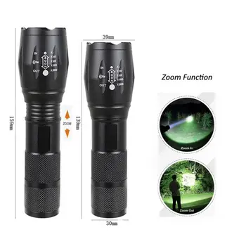 Durable and Efficient D878 Aluminum Flashlight for Camping