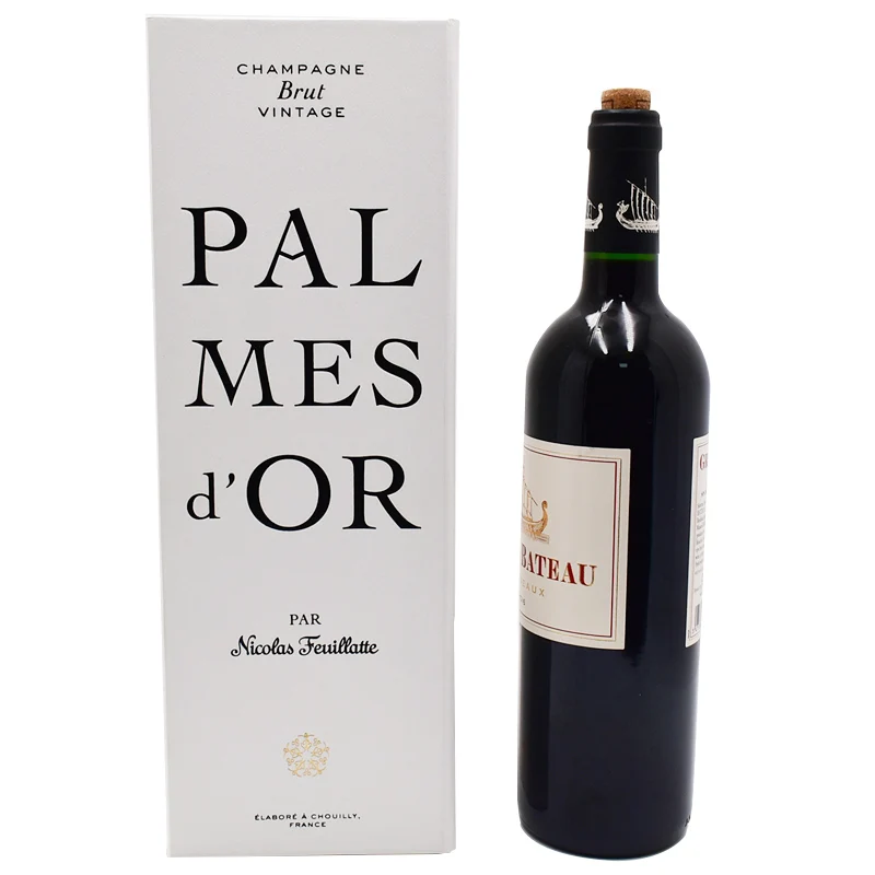 Wholesale Creative Design Double Open Door Cardboard Gift Box for Red Wine Luxury Wine Packaging Box