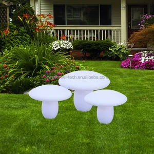 Wholesale Price LED Decorated Mushrooms Lamp Outdoor Waterproof IP65 LED Lawn Light Plastic Body for Garden Use