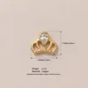 Gold plated Single zirconium crown-single accessory