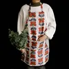 Blue and white floral (hand-wiping) halter neck style