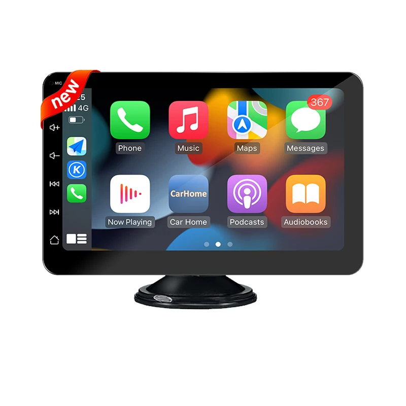 7 Inch Portable Linux Carplay Android Auto Phone Link IPS Screen Car Tablet