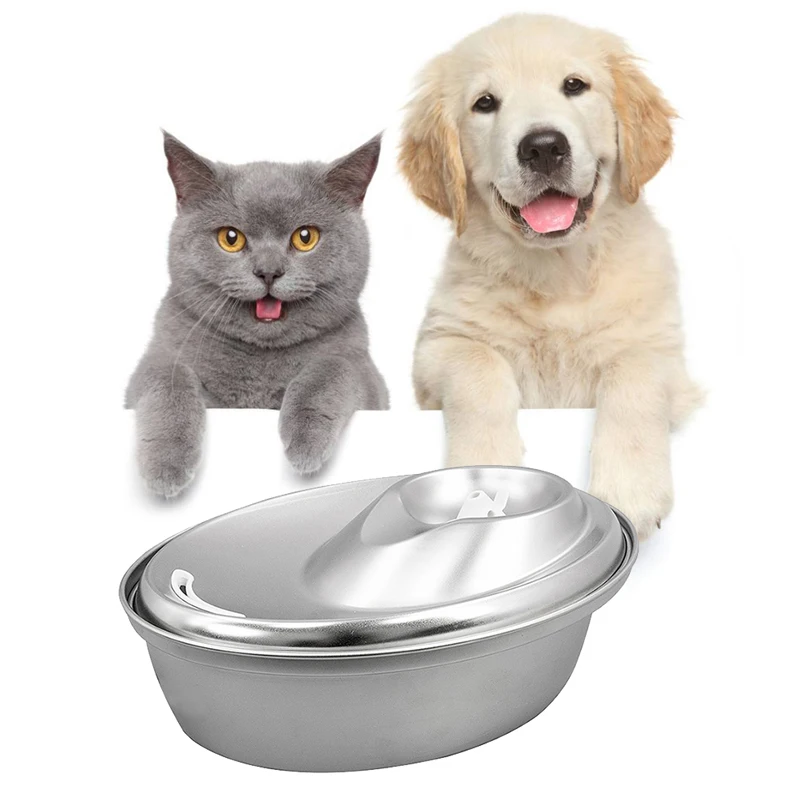 OEM logo customized stainless steel pet cat water fountains ceramic for cats and dogs 2022 bowl water fountain cat with filters manufacture