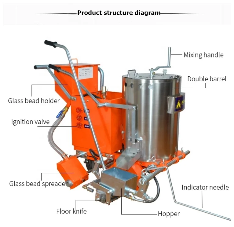 Preheater Function Thermoplastic Road Line Marking Paint Machine Price