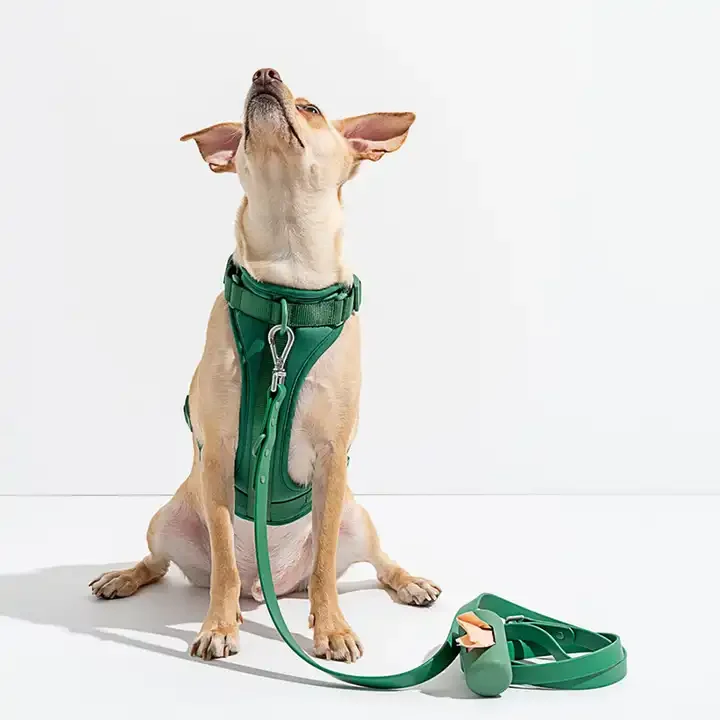 Muker Custom Breathable Luxury Dog Harness Adjustable Soft Polyester Fashion Style with RIBBONS and Private Label