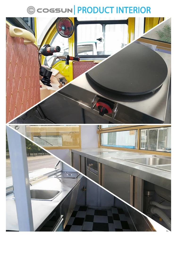 Electric Food Truck Fast Food Vending Cart Catering Cart Mobile Beer