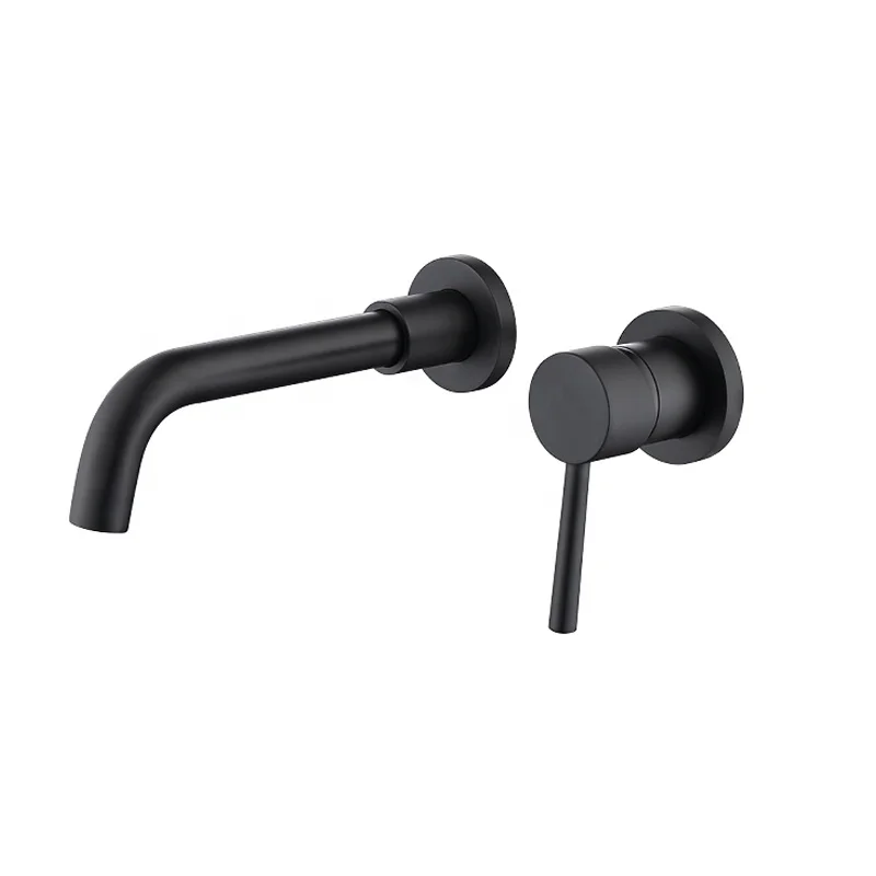Wall Mounted Brass Basin Faucet Single Handle Mixer Tap Hot Cold Bathroom Water Tap