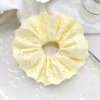 17cm Double-Layer Hollowed-Out Scrunchie - Custard Yellow