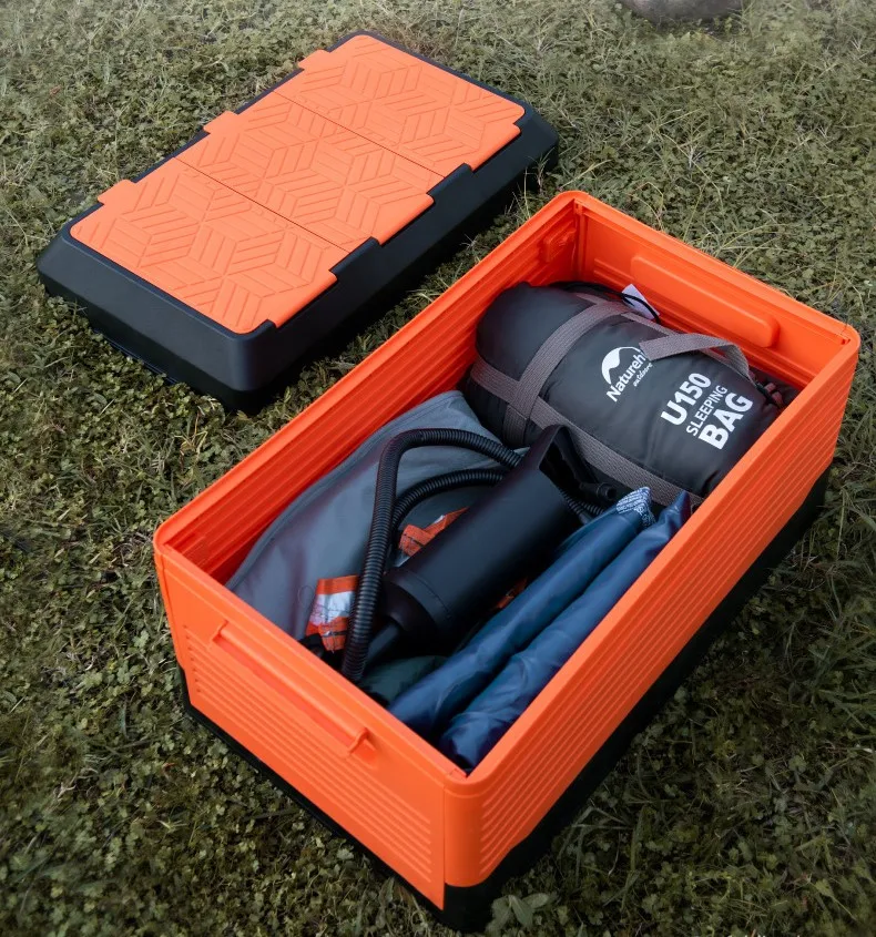 New Outdoor Storage Box Multifunctional Chair Box Durable Camping Storage Box Easy Carry Foldable Plastic Containers with Lids