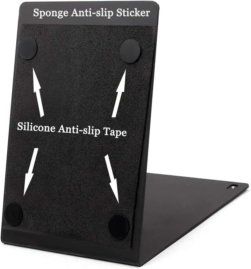 Креативный подарок Премиум сверхпрочная металлическая подставка для книг на офисном столе Декор дома Черный L-образный