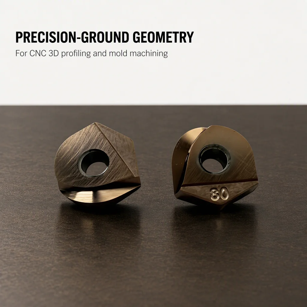 ZZST ZPFG160 Carbide Ball Nose Milling Insert for CNC 3D Profiling and Mold Machining