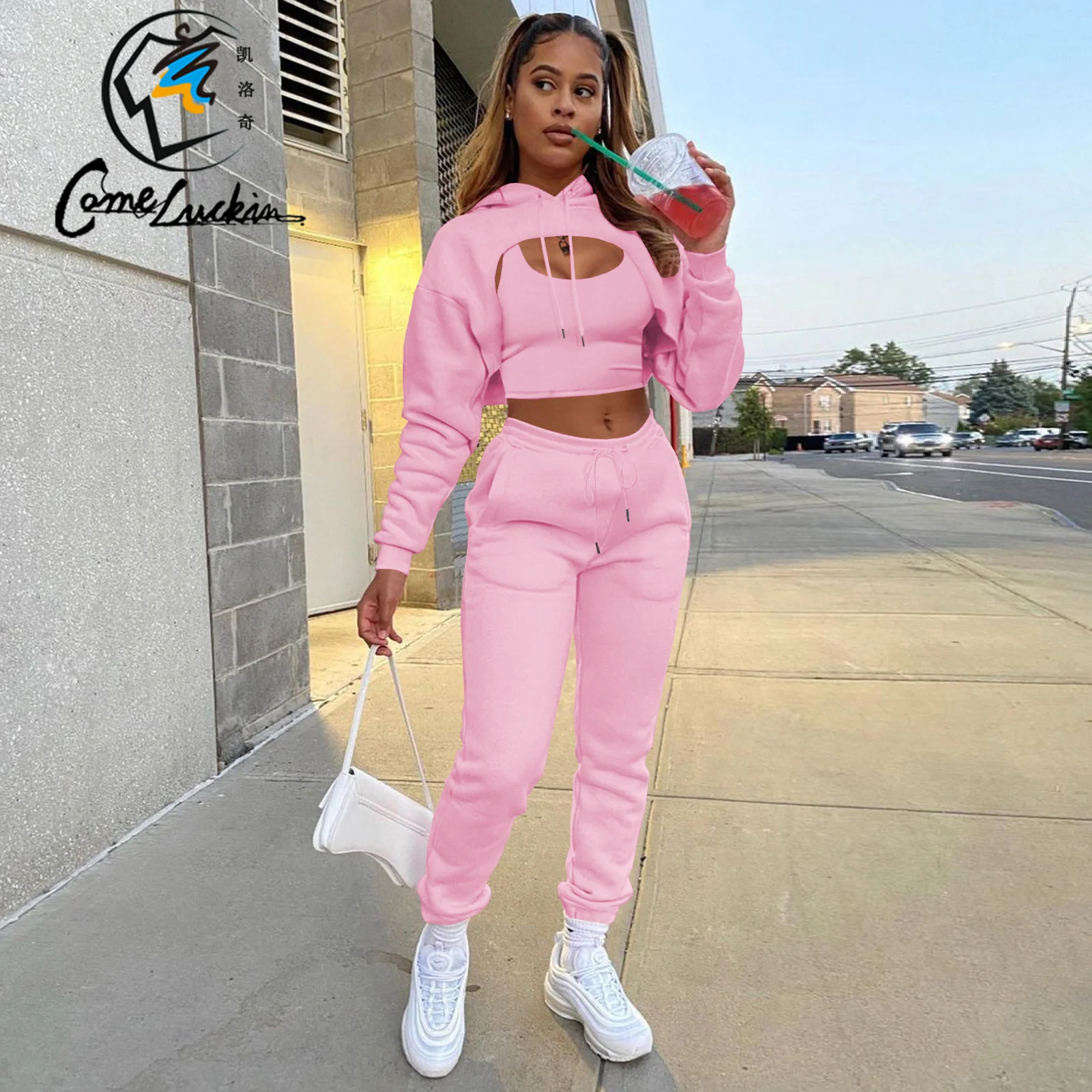 Shop Our Custom Logo Women's Two Piece Set - Sweatpants and Shop Our Custom Logo Women's Two Piece Set - Sweatpants and