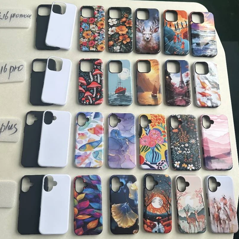 JUNBO wholesale 2 in 1 tpu pc sublimation cell phone cases sublimation blank phone case for iPhone 16 pro max