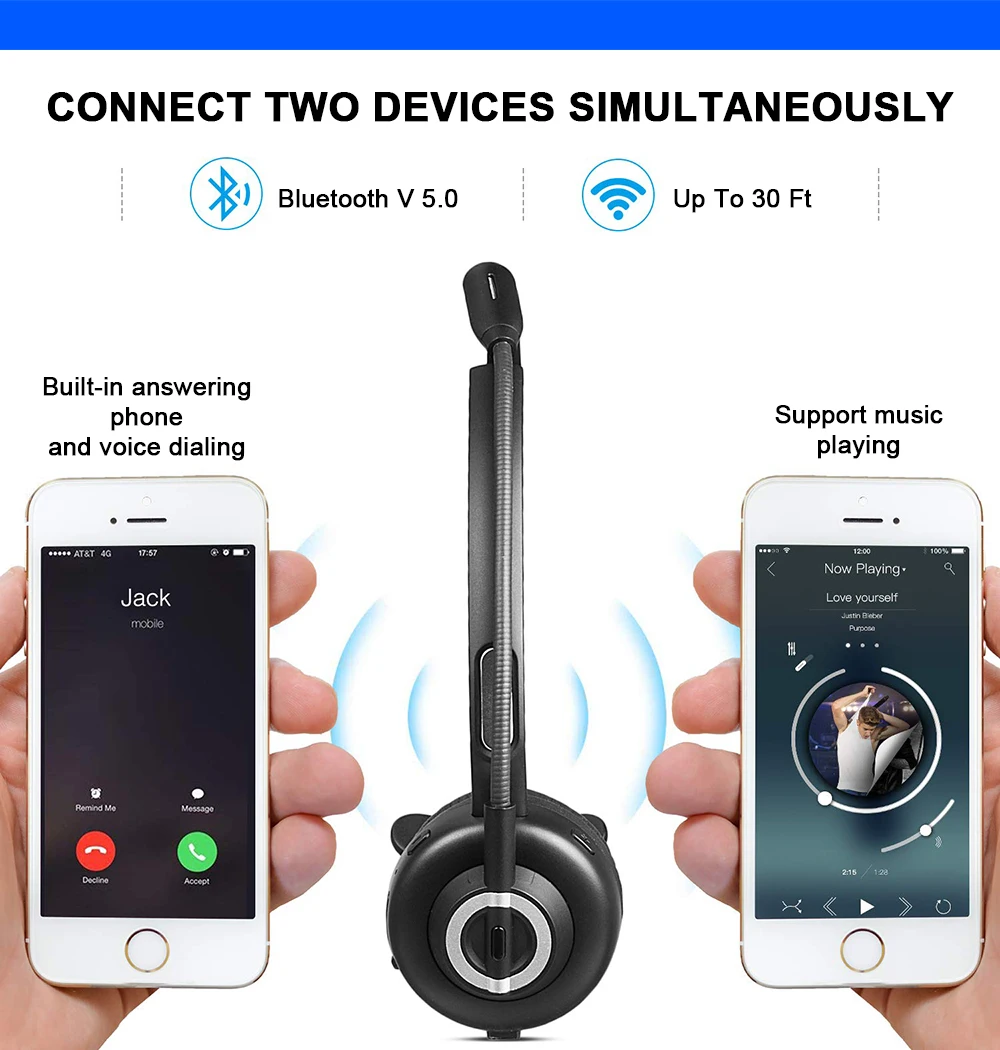 2022 New Trucker Wireless  Oneside Bluetooth Headset