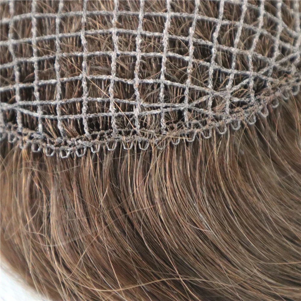 High Quality Integration Fish Net Hair Pieces Woman Toupee Silk Top Topper Chinese Cuticle Remy Human Hair
