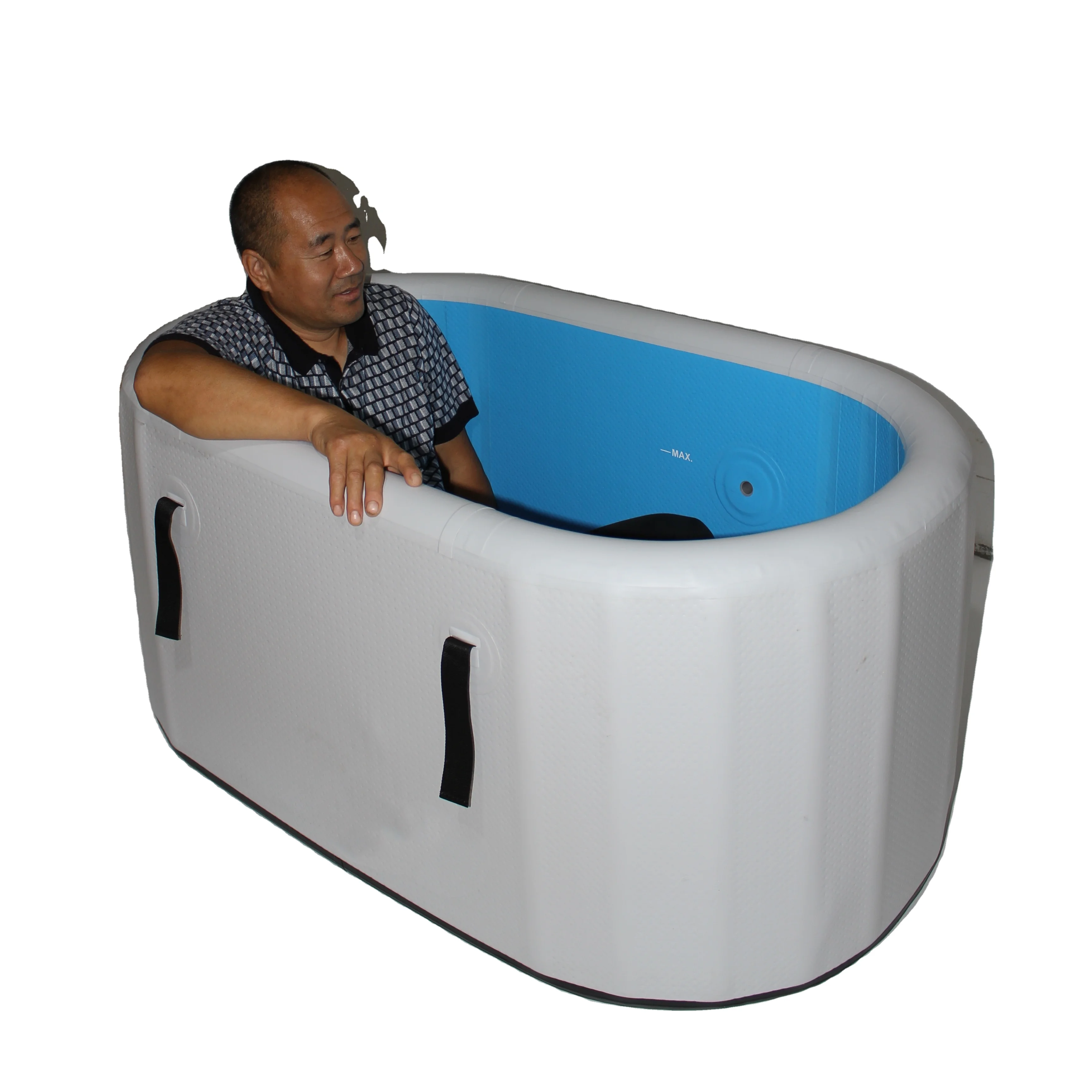 JZY SPORT Customizable Portable Inflatable Hot & Cold Spa Tub Multicolor Oval Design for Adults for Outdoor Use