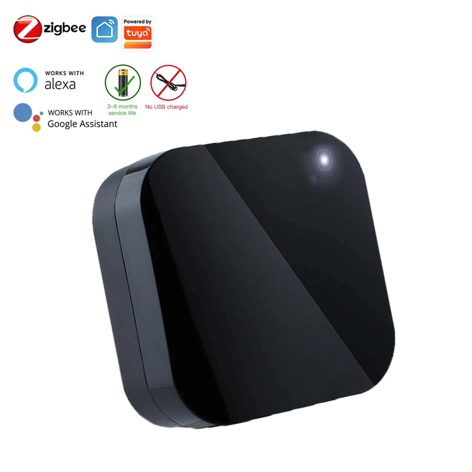 Tuya Zigbee IR Remote Control Universal Gateway with Battery Power, Compatible with Alexa Google, Smart Life App Control