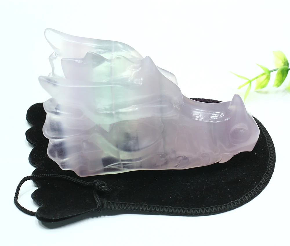 Натуральные Исцеляющие кристаллы флюорита хрустальные ремесла флюорит грубые камни голова дракона с уникальным