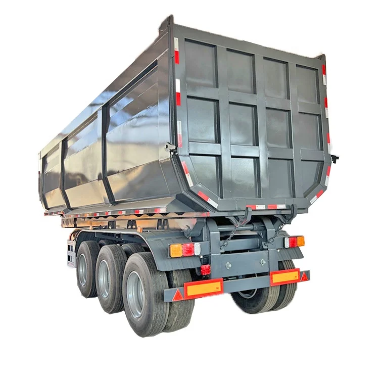 3 оси самосвал прицеп 60 тонн 80 тонн 35 CBM 40 CBM самосвал прицеп с гидравлический подъемник