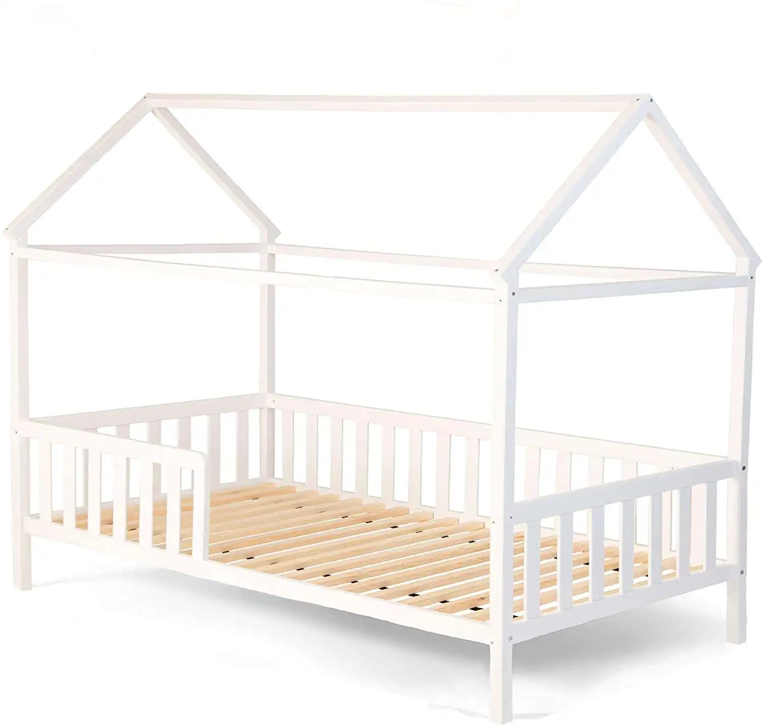 New Natural Solid Wood Children Bed 