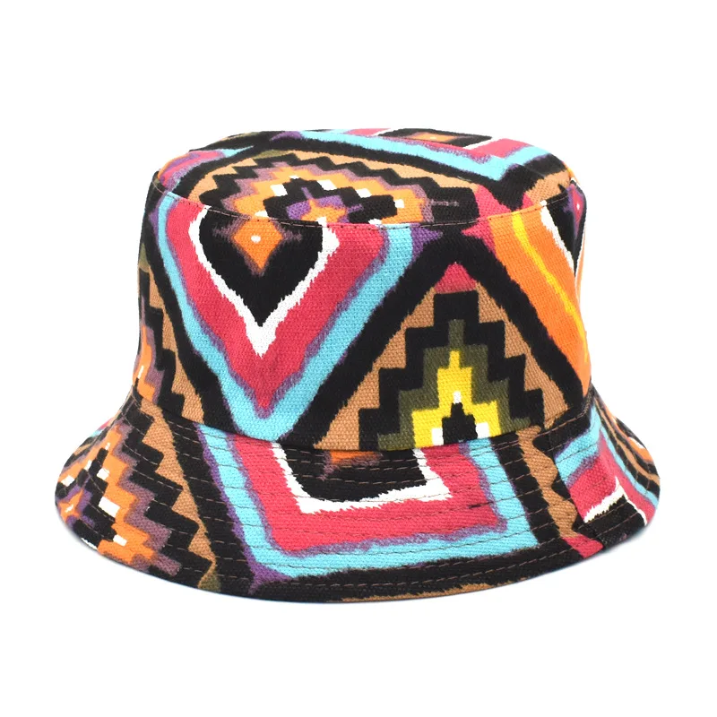 printing reversible fisherman hat leisure basin hat men women outdoor sun hat