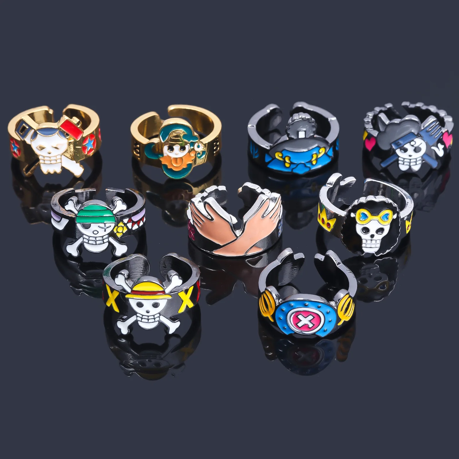 Anime Cosplay Ring - Straw Hat Luffy & Friends Metal Ring