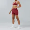Sujetador + pantalones cortos (rojo cereza)