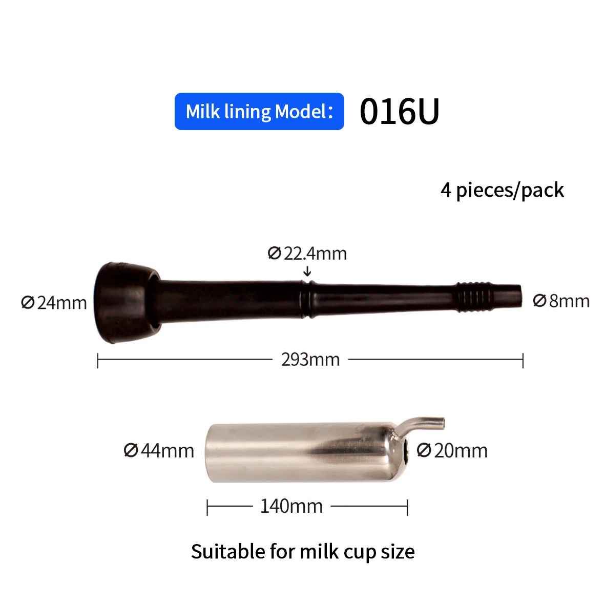 016U Rubber Milking Liner for Dairy Farming Equipment, Silicone Milk ...