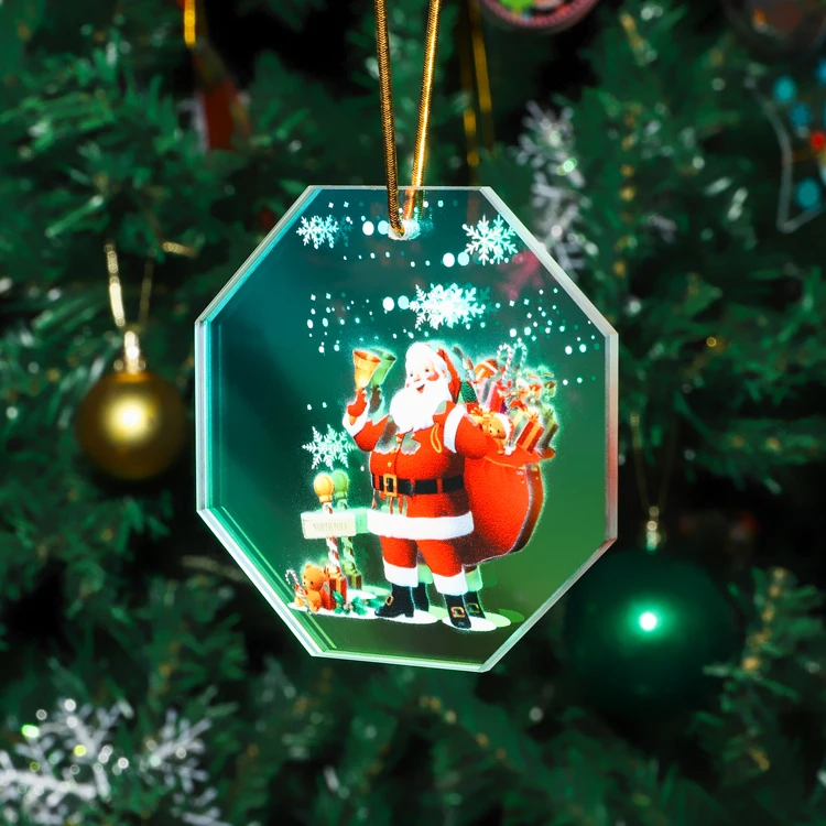 product factory wholesale cheaper glass pendant uv printing custom merry christmas ornament gifts christmas decoration supplier-42