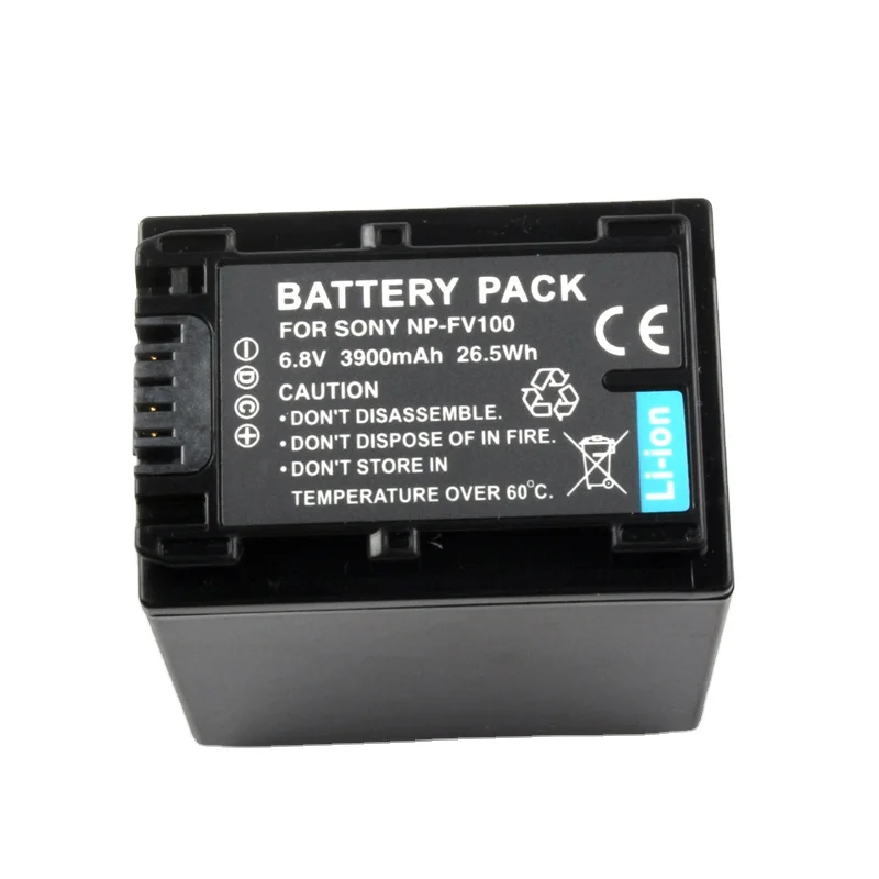 NP-FV100 NPFV100 FV100 Decoded Rechargeable Battery 3900mAh 6.8V For SONY HDR-CX190 HDR-CX200 HDR-CX210 XR550E XR350E Camera