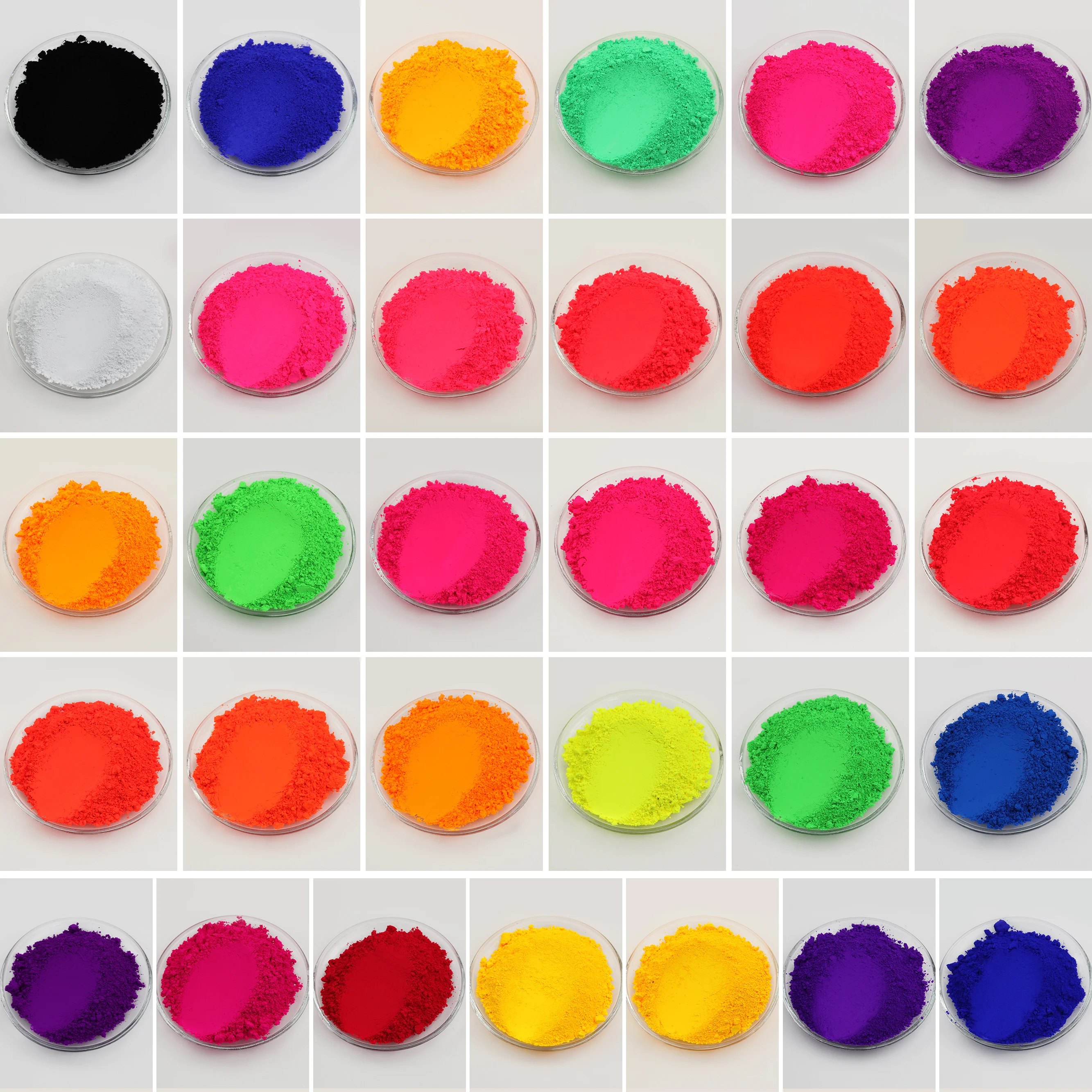 用于指甲油的霓虹色荧光磷光颜料粉