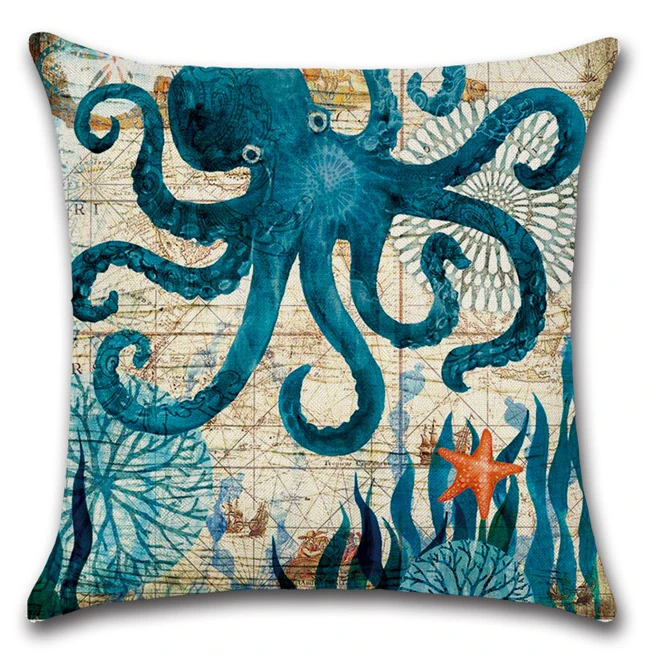 octopus pillow cover