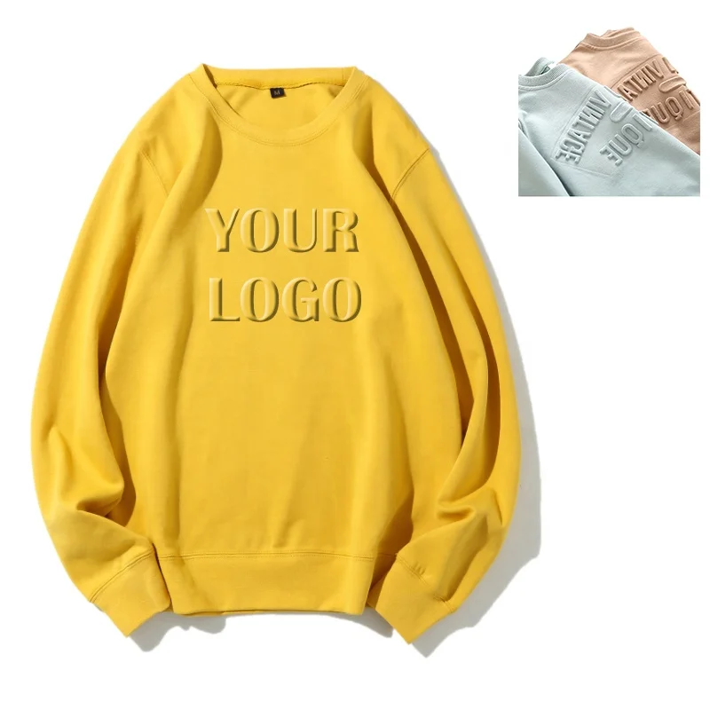 2022 Custom Made Your Own Logo Sweatshirt 3D Embossed Sweatshirt 3D Embossed Hoodies