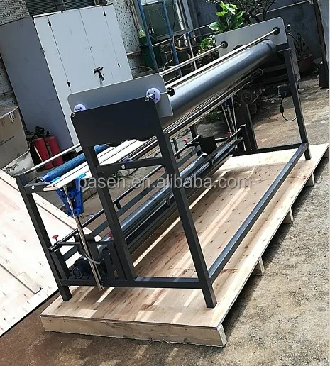 Simple Cloth Rolling Cutting  Machine  Fabric Rewinder Fabric Measuring Rolling Machine with Cutting System