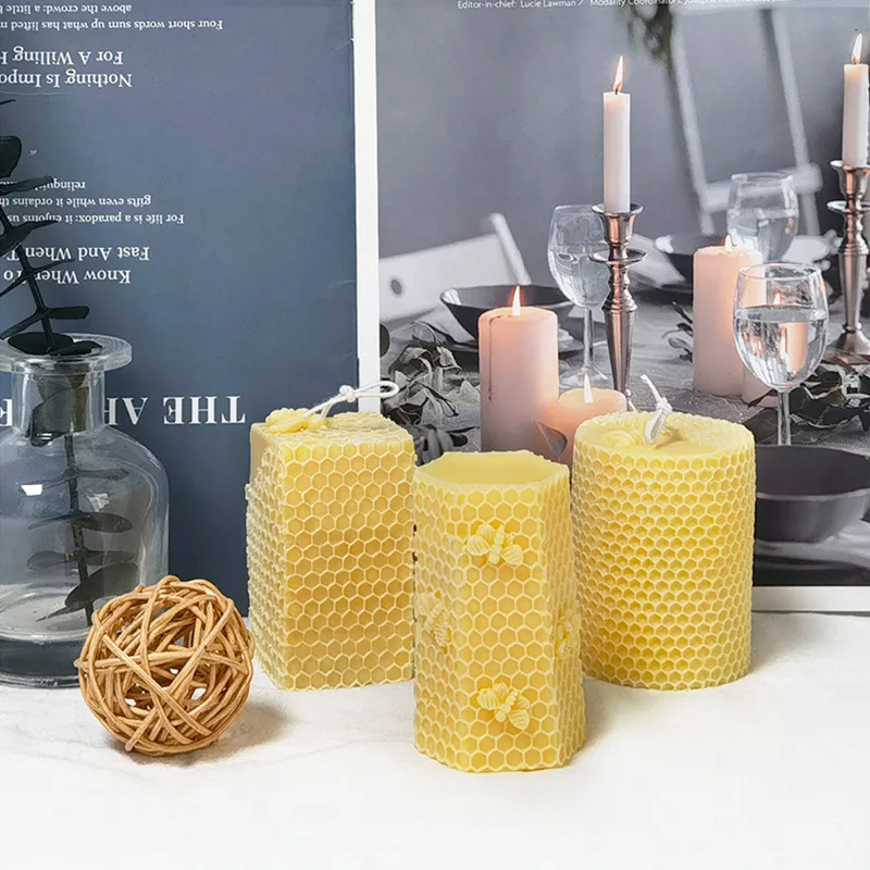Dumo 3d Bee Honeycomb Candle Molds For Candle Making Diy Molde De ...